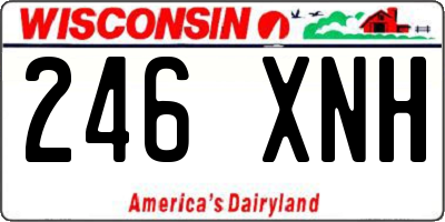 WI license plate 246XNH