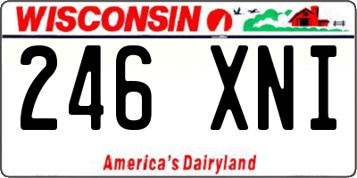 WI license plate 246XNI