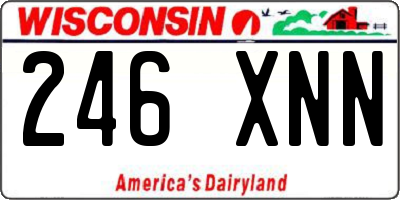 WI license plate 246XNN
