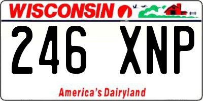 WI license plate 246XNP