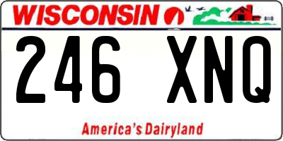 WI license plate 246XNQ
