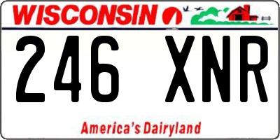 WI license plate 246XNR