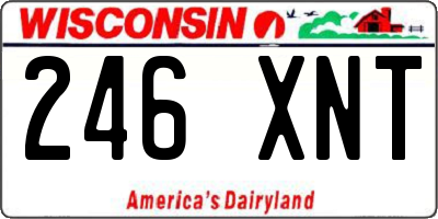 WI license plate 246XNT