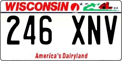 WI license plate 246XNV