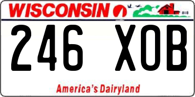 WI license plate 246XOB