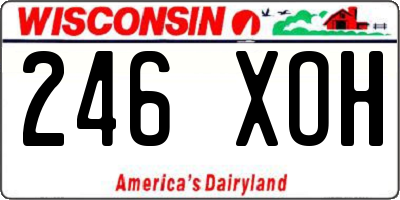 WI license plate 246XOH