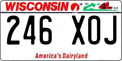 WI license plate 246XOJ