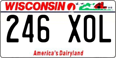 WI license plate 246XOL