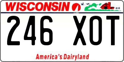 WI license plate 246XOT