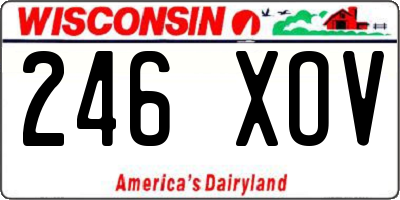 WI license plate 246XOV