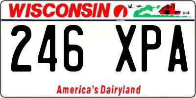 WI license plate 246XPA