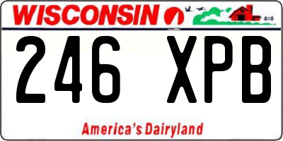 WI license plate 246XPB