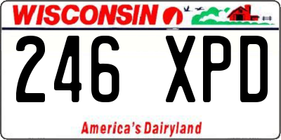 WI license plate 246XPD