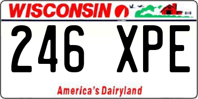 WI license plate 246XPE