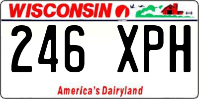 WI license plate 246XPH