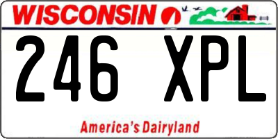 WI license plate 246XPL