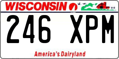 WI license plate 246XPM