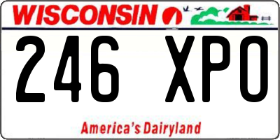 WI license plate 246XPO
