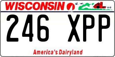 WI license plate 246XPP