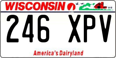 WI license plate 246XPV