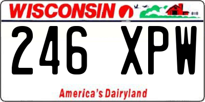 WI license plate 246XPW