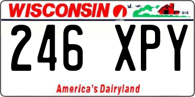 WI license plate 246XPY
