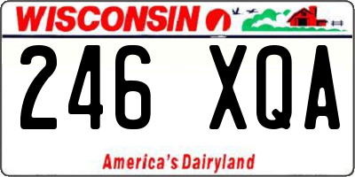 WI license plate 246XQA