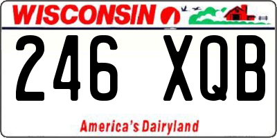 WI license plate 246XQB