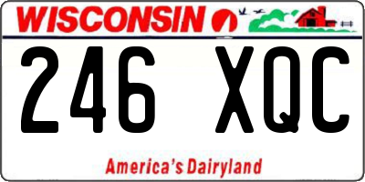 WI license plate 246XQC