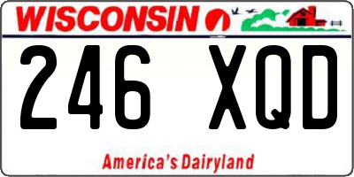WI license plate 246XQD