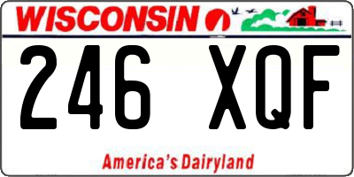 WI license plate 246XQF