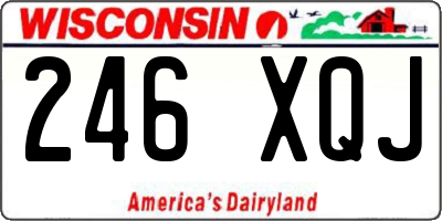 WI license plate 246XQJ