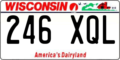 WI license plate 246XQL