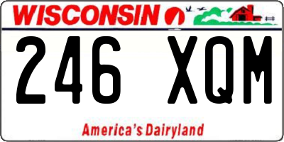 WI license plate 246XQM