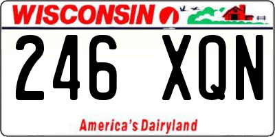 WI license plate 246XQN