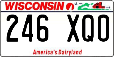 WI license plate 246XQO