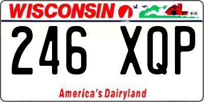 WI license plate 246XQP