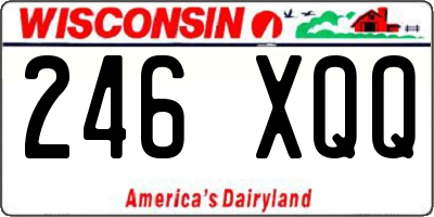 WI license plate 246XQQ