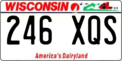 WI license plate 246XQS