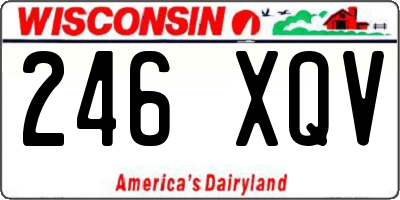 WI license plate 246XQV