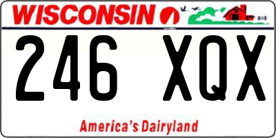 WI license plate 246XQX