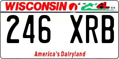 WI license plate 246XRB