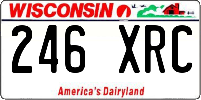 WI license plate 246XRC