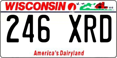 WI license plate 246XRD