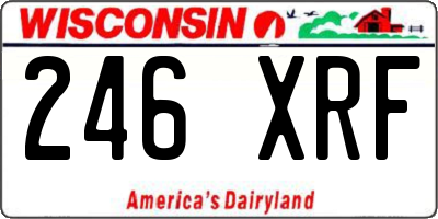 WI license plate 246XRF