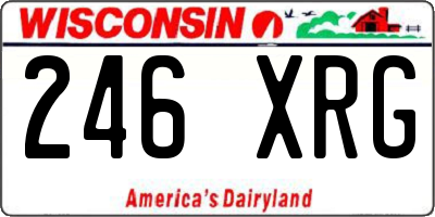 WI license plate 246XRG