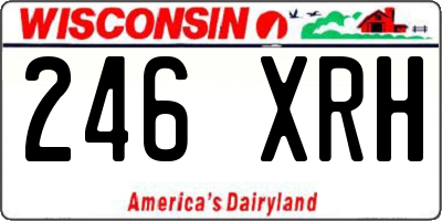 WI license plate 246XRH
