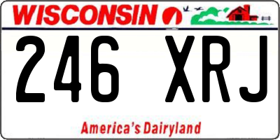 WI license plate 246XRJ
