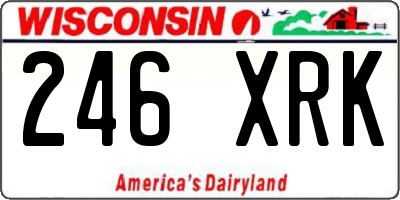 WI license plate 246XRK