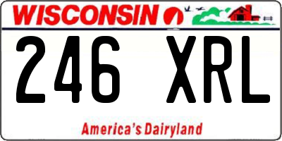 WI license plate 246XRL